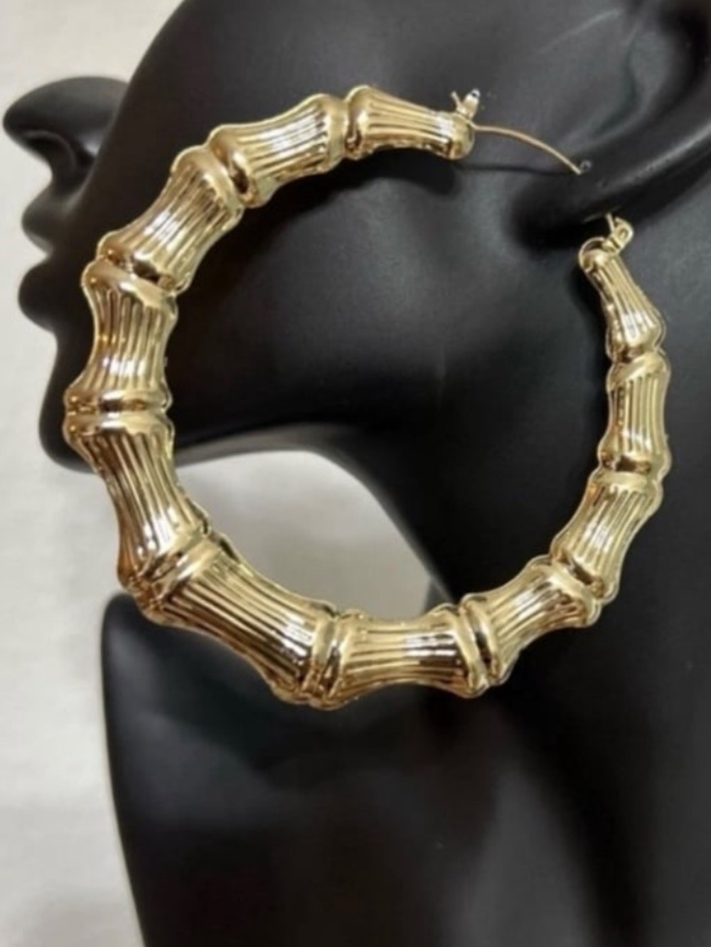 New bamboo hoop earrings